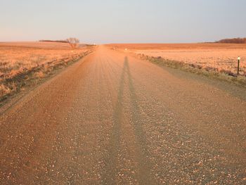 View of road against clear sky