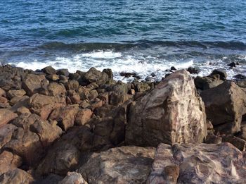 Rocks on beach