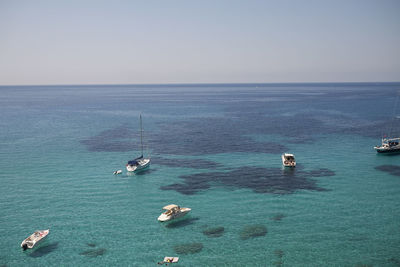 High angle view of sea against sky