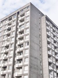 Low angle view of modern building against sky