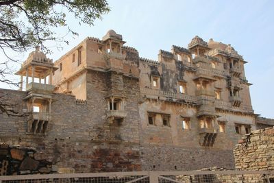 Low angle view of historical building against sky