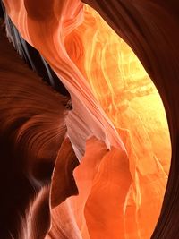 Low angle view of rock formation