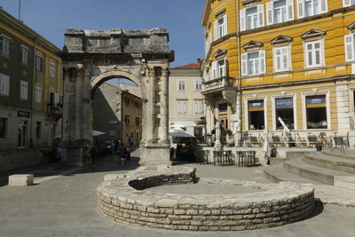 Low angle view of historical building