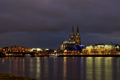 Illuminated city at night