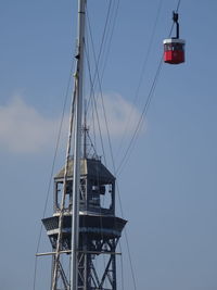 Low angle view of amusement park ride