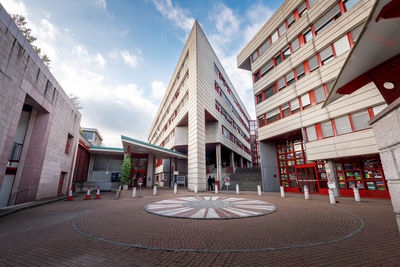 Low angle view of building against sky