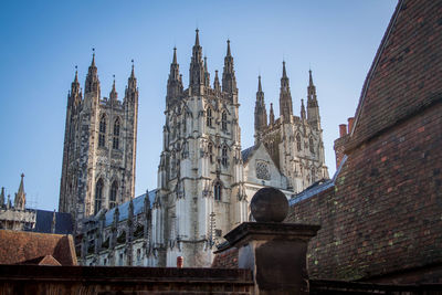 Low angle view of buildings against sky