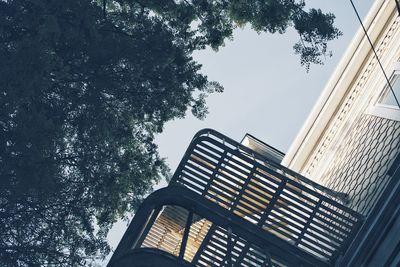 Low angle view of modern building against sky