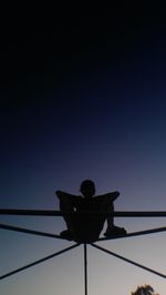 Low angle view of street light against clear sky