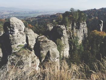 View of rock formations