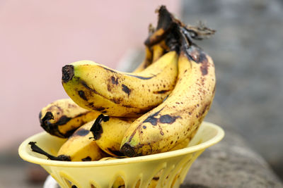 Close-up of bananas on table