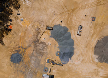 High angle view of construction site