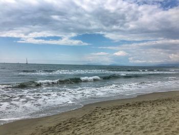 Scenic view of sea against sky