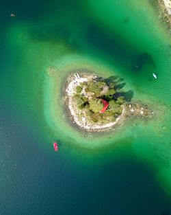 High angle view of sea shore