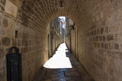 Archway of old building