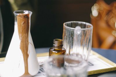 Close-up of drink on table