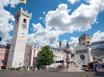 Panoramic view of historic building against sky of trento, italy
