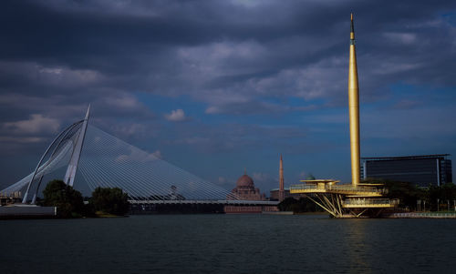 Golden building of the new millennium monument in putrajaya