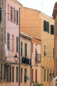 Low angle view of buildings in city