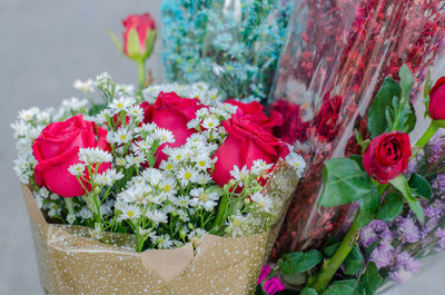 Close-up of rose bouquet