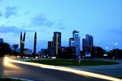 City street at dusk