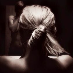 Close-up of woman looking away
