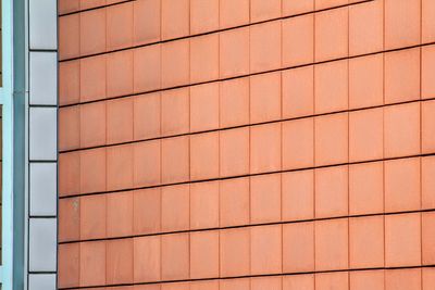 Full frame shot of roof and wall tiles minimal architecture