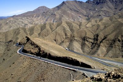 Scenic view of mountain road