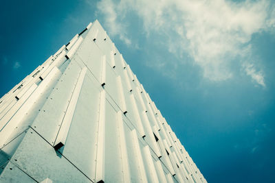 Low angle view of modern building against sky