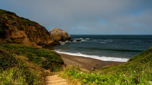 Scenic view of sea against sky