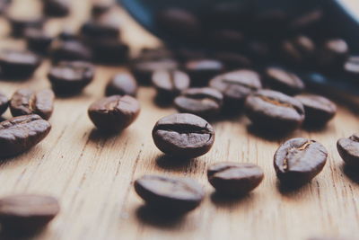 Close-up of cofee bean on table