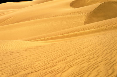 Scenic view of sand dunes in desert at macuira national park