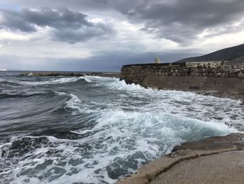 Scenic view of sea against sky