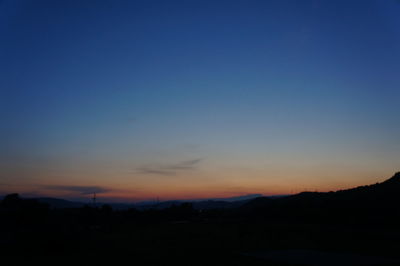 Scenic view of landscape at sunset