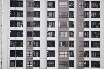 Full frame shot of apartment building