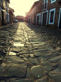 Surface level of narrow alley