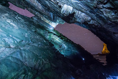 Rock formations in sea