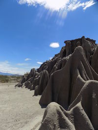 Low angle view of desert against sky
