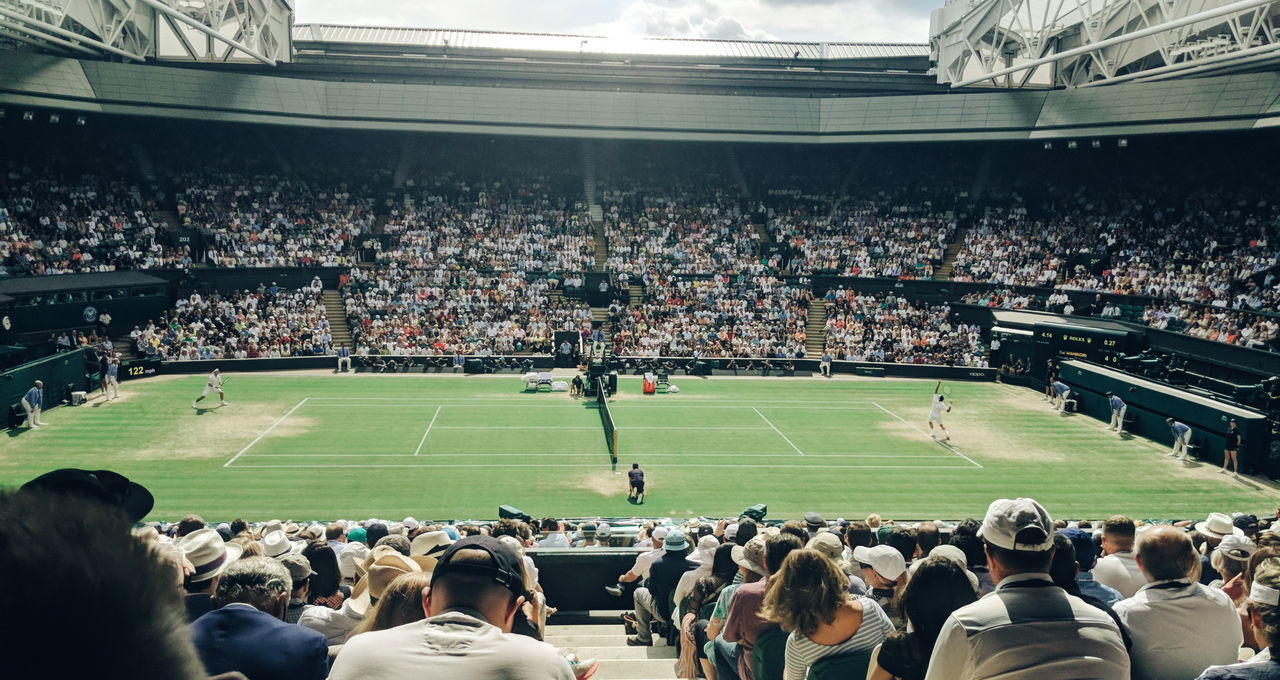 crowd, group of people, large group of people, real people, spectator, sport, stadium, men, looking, watching, athlete, women, competition, leisure activity, adult, audience, grass, lifestyles, day