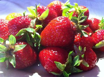 Close-up of strawberries