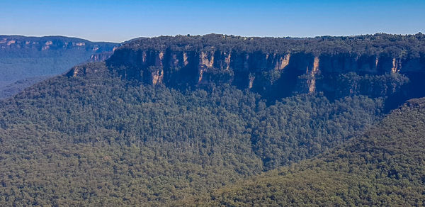 Panoramic view of landscape against mountain range