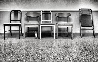 Empty chairs in room