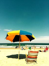 Tourists enjoying at beach