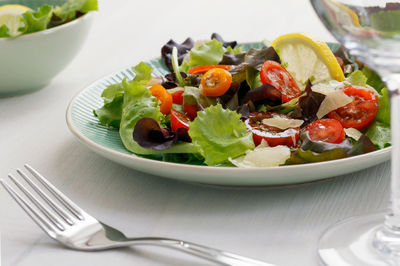 Close-up of salad on plate