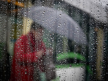 Raindrops on glass window