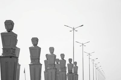 Low angle view of built structure against clear sky