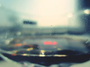 Full frame shot of wet car window