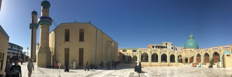 Buildings against blue sky