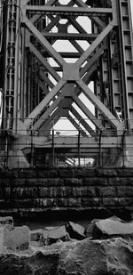 Low angle view of bridge over river