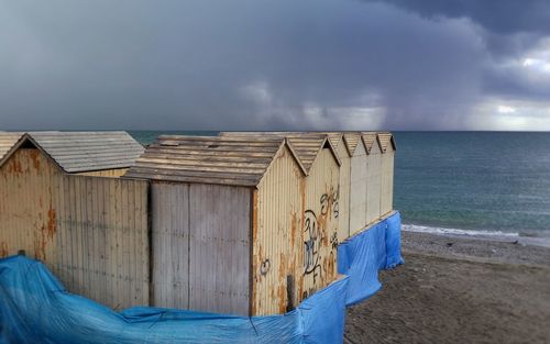 Scenic view of blue sea against sky